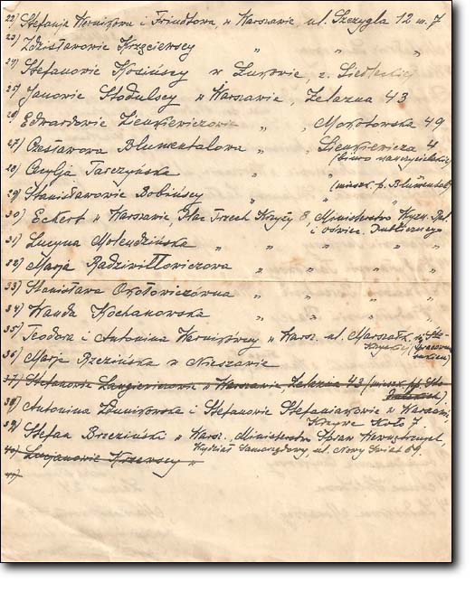 List of Waclaw Szulc 2