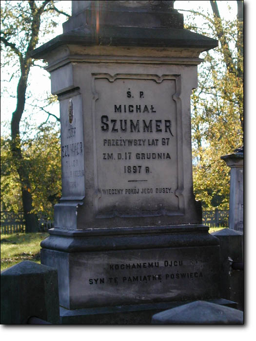 Jozef i Michal Szummer: Pomnik na cmentarzu w Rososzy 2
