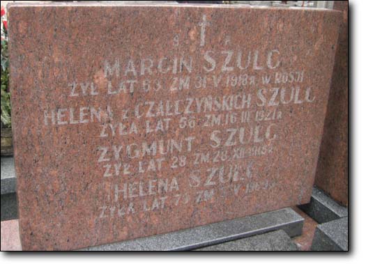 Biala Podlaska cemetery monument of Marcin Szulc 3